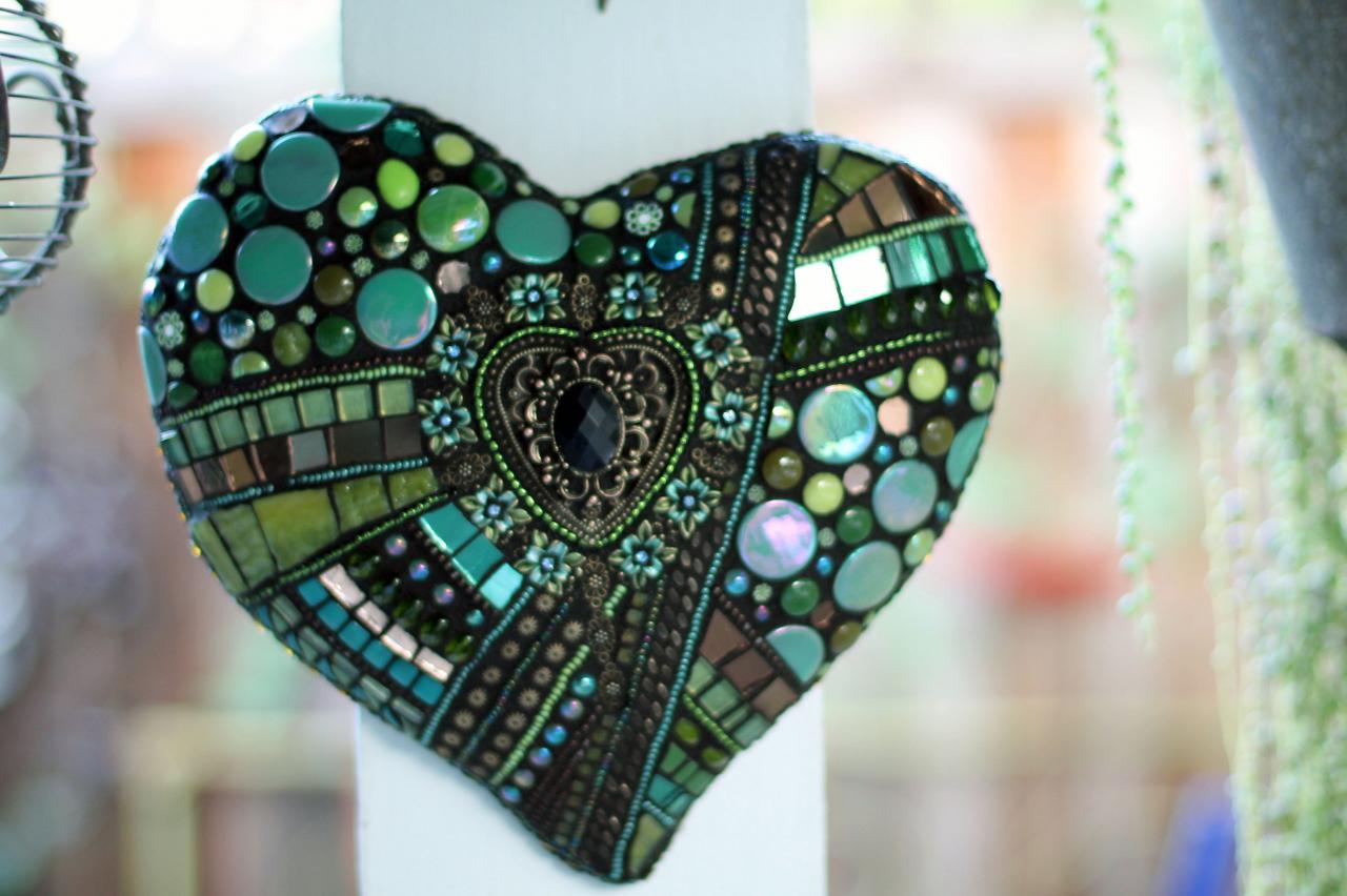 Mosaic wildflower heart